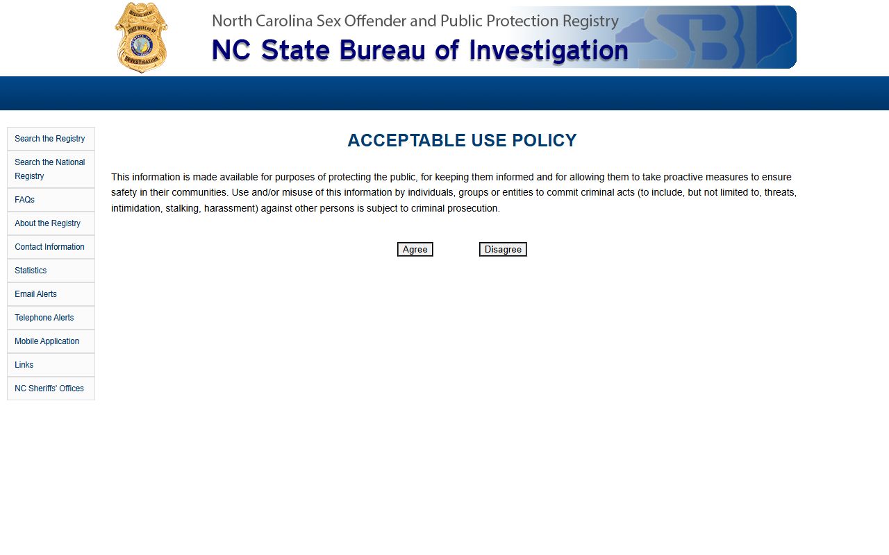 Sampson County arrest records North Carolina sex offender registry
