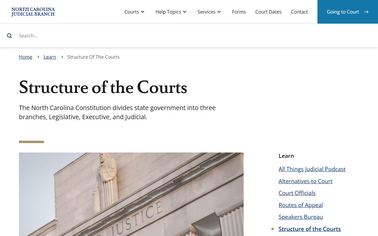 Sampson County court dockets North Carolina court structure