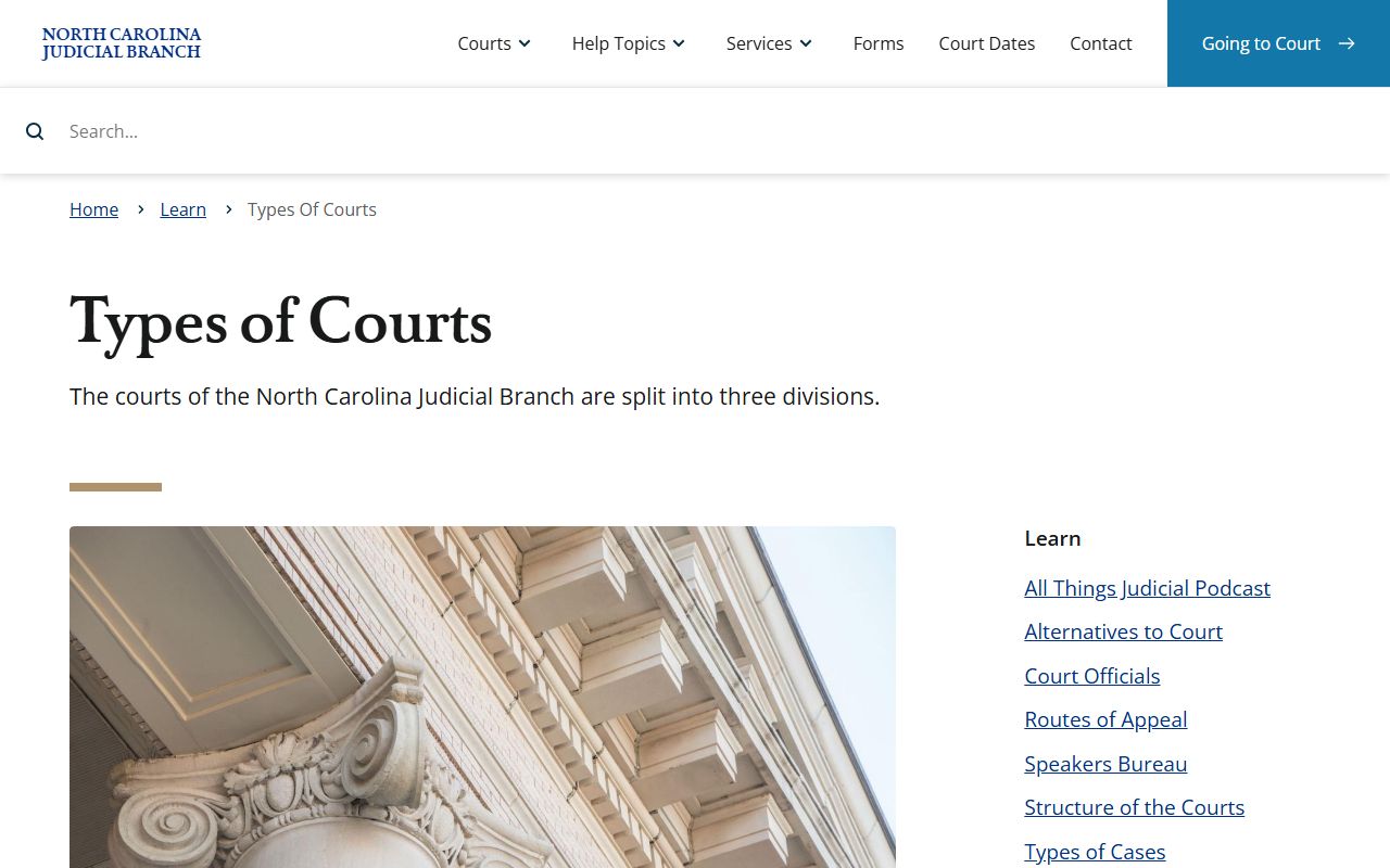 Sampson County court dockets Superior Court and District Court types