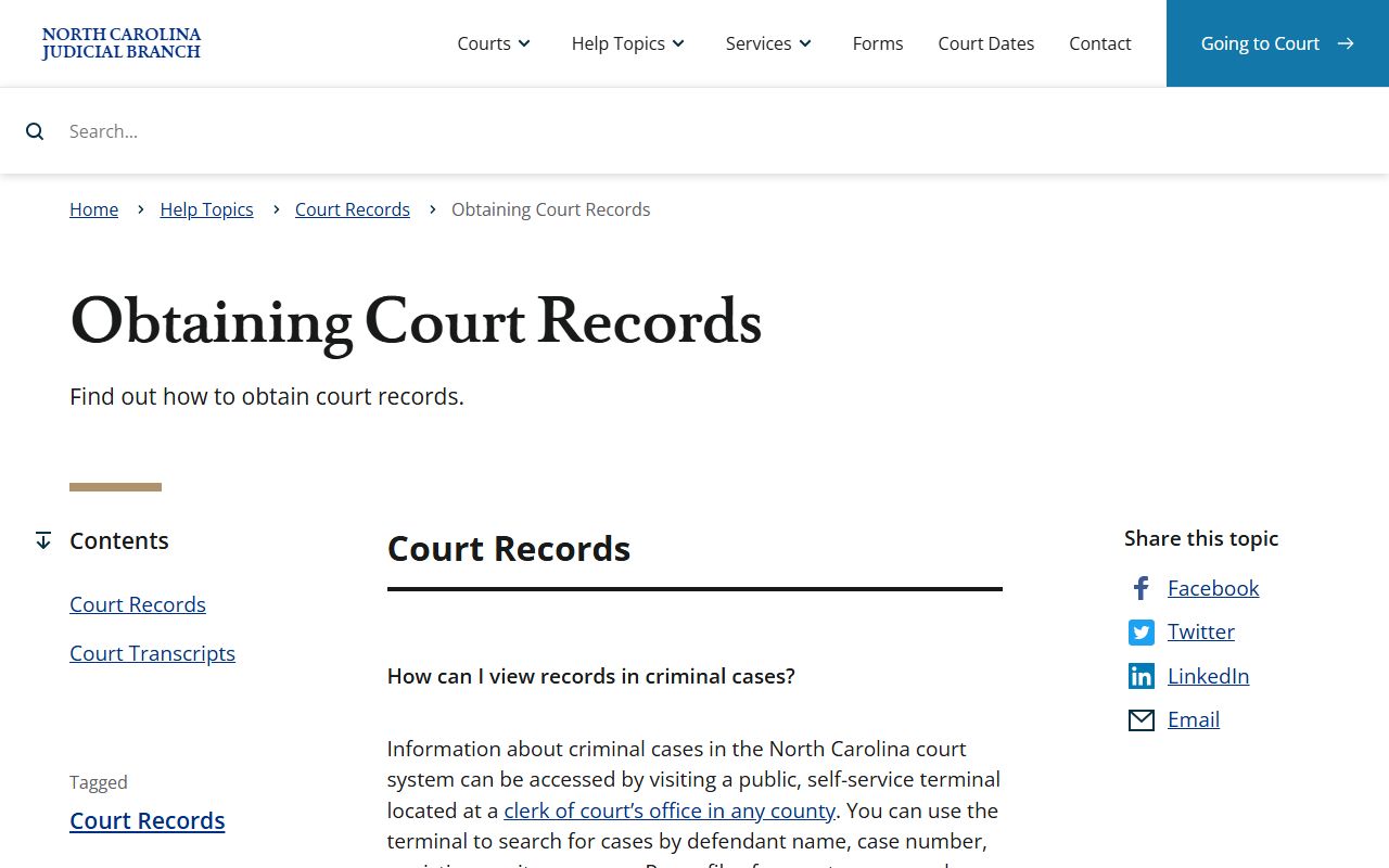 Sampson County court records Judicial Branch records help