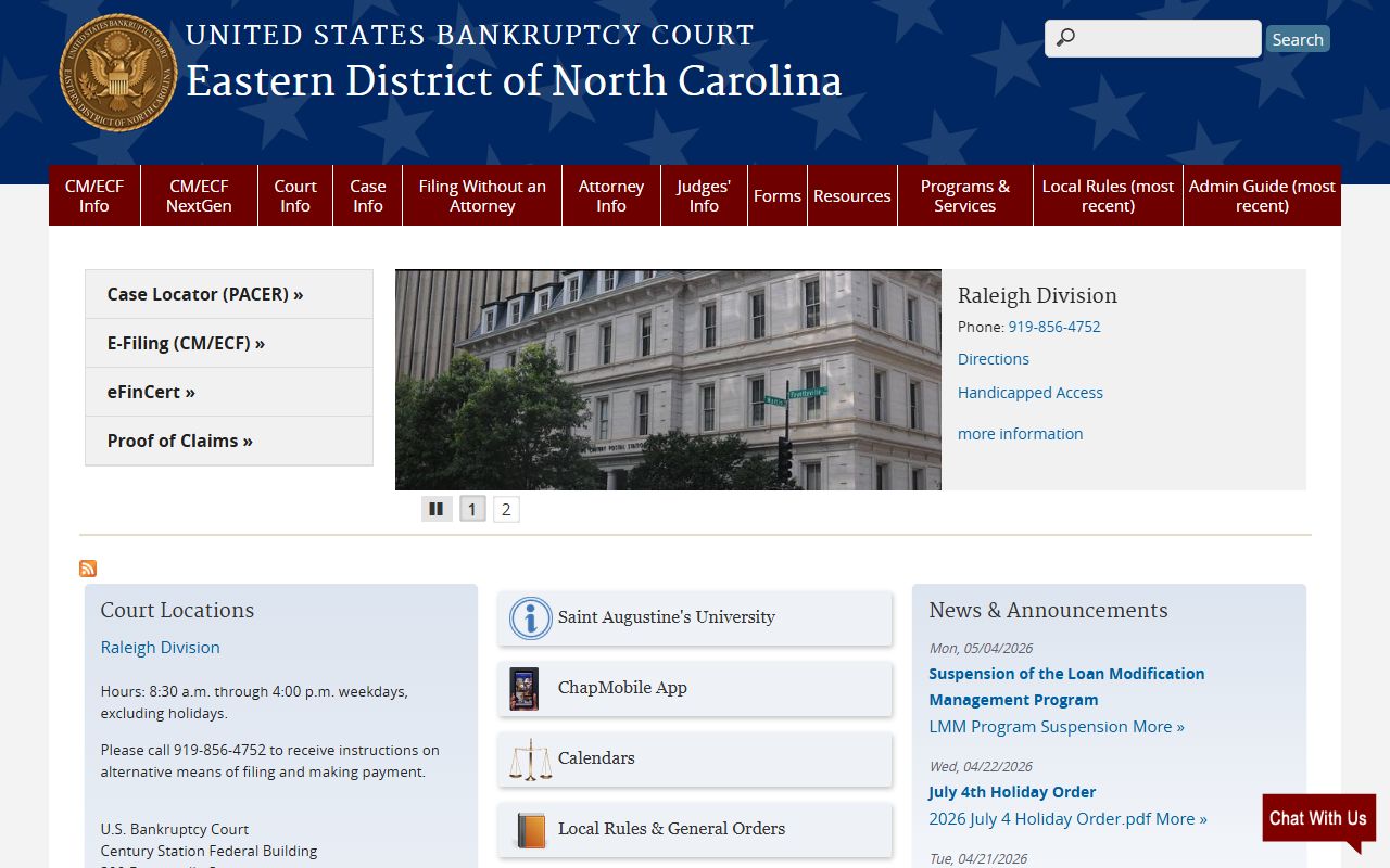 Sampson County district court records bankruptcy court distinction
