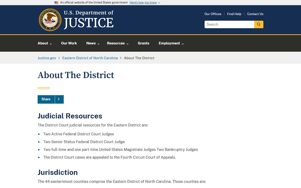 Sampson County district court records U.S. Attorney Eastern District