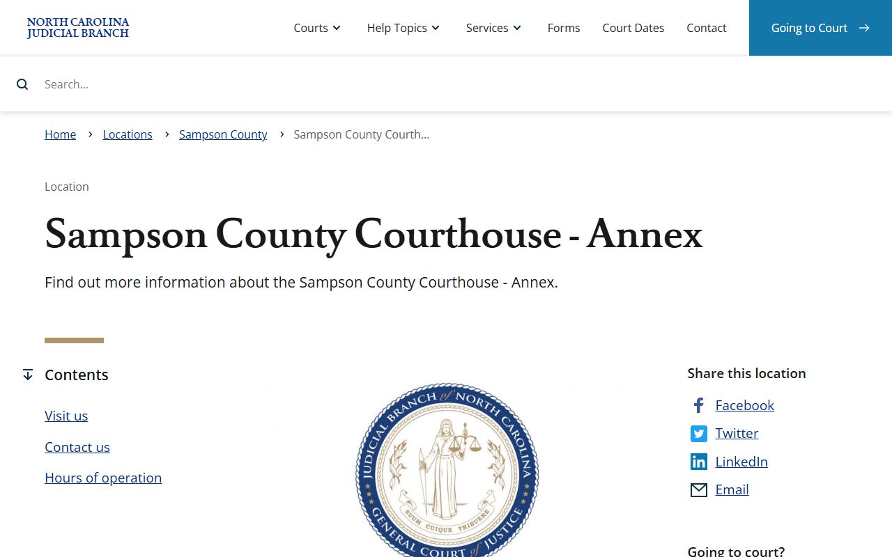 Sampson County court records courthouse annex information